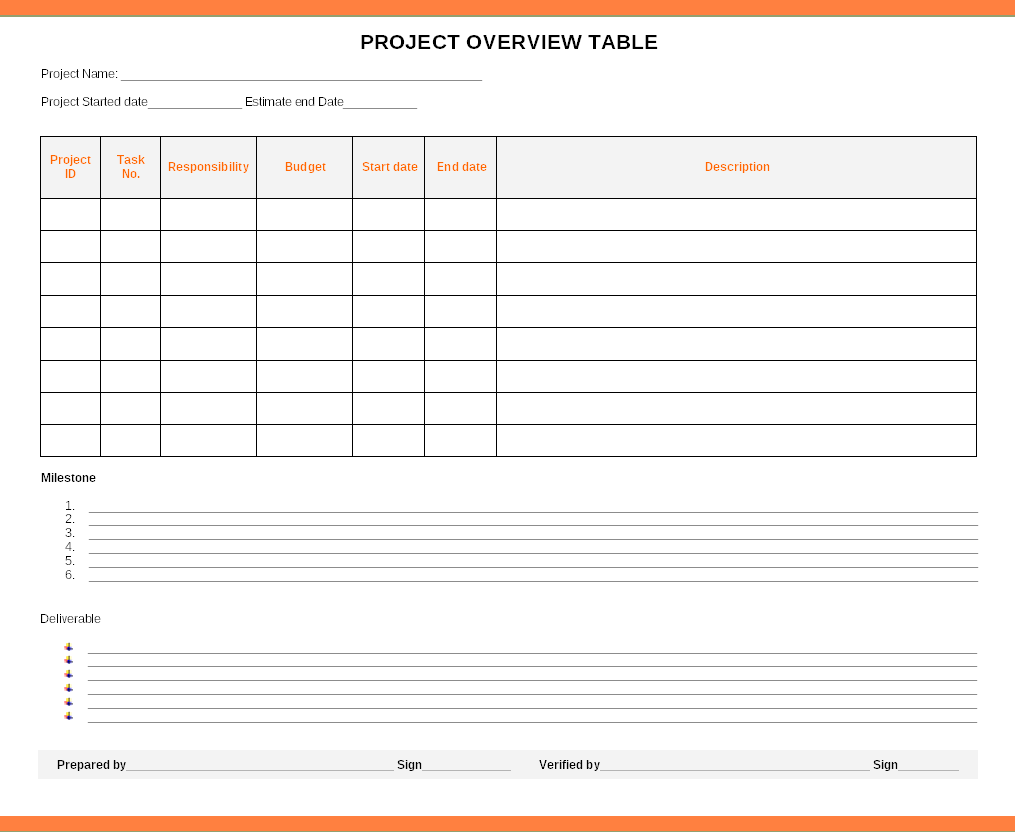 Project Overview Template Word from www.inpaspages.com