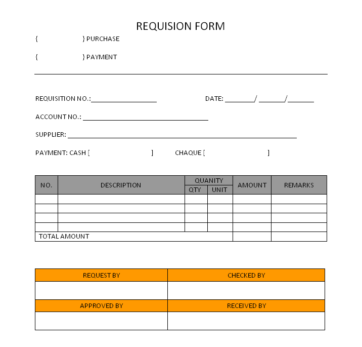 Requisition Form Format Samples Excel Document Download Free