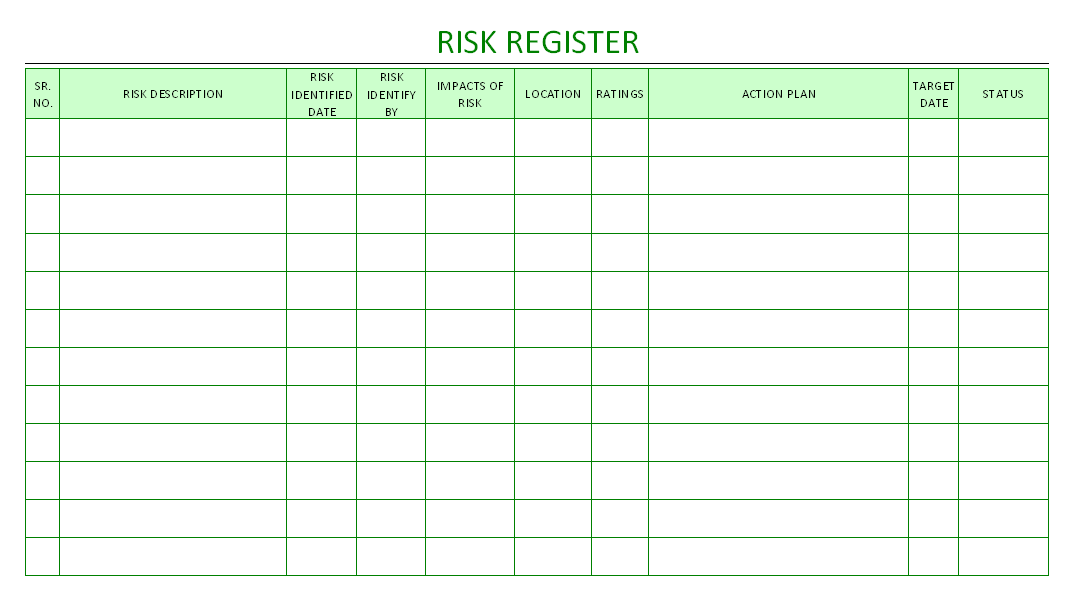 Spreadsheet Risk Register Template Excel Iso 27001 Risk Assessment