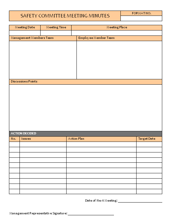 Toolbox Meeting Template Doc