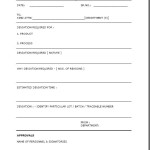 Deviation request note
