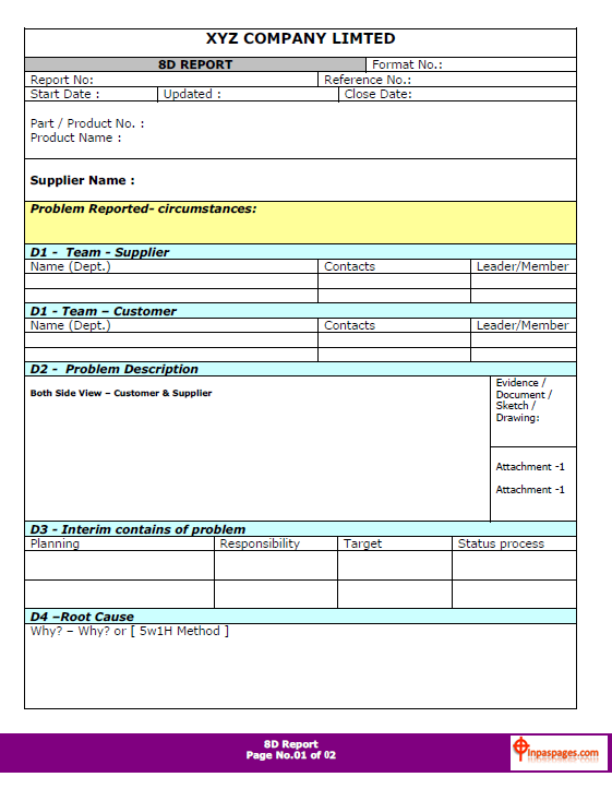 What Is 8D Report Problem Solving Approach Report And Template
