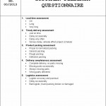 Customer feedback questionnaire