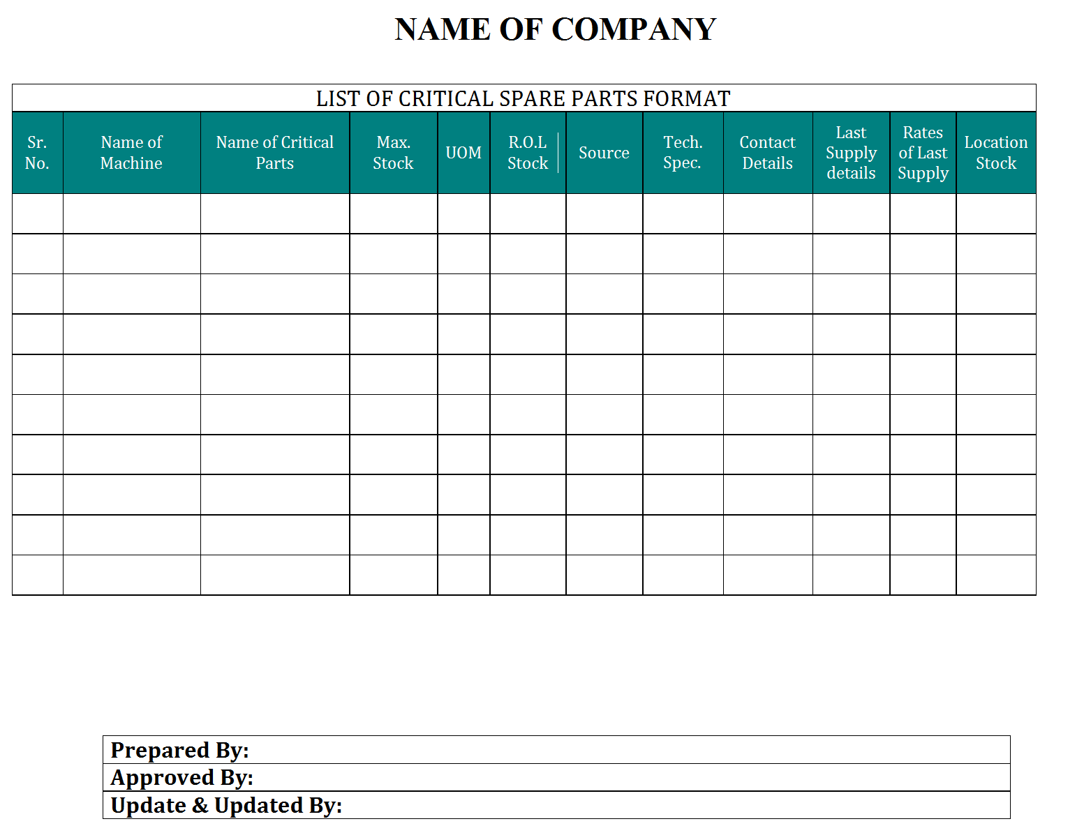 new-spare-parts-list-template-excel