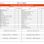 machine maintenance checklist, machine maintenance checklist template, machine maintenance checklist excel