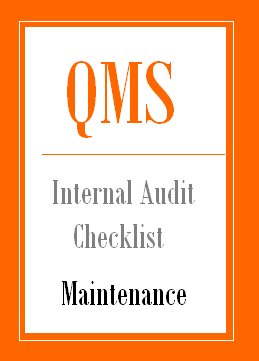 Internal Audit Checklist for Maintenance Department
