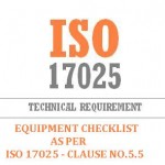 equipment checklist ISO 17025 Clause No 5.5