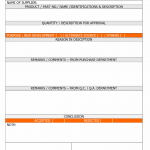 First Part Approval (FPA) Request Note