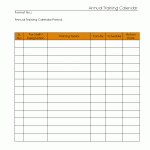 annual training calendar