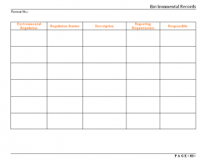 Environmental Records