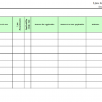 Law Applicability Record form format