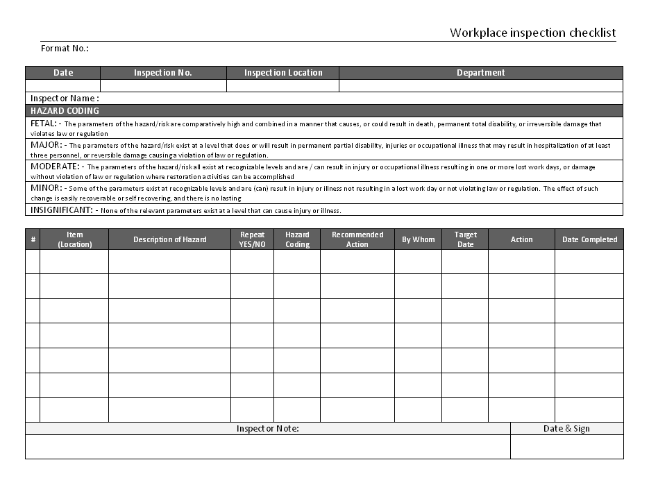 Checklist Form Template from www.inpaspages.com