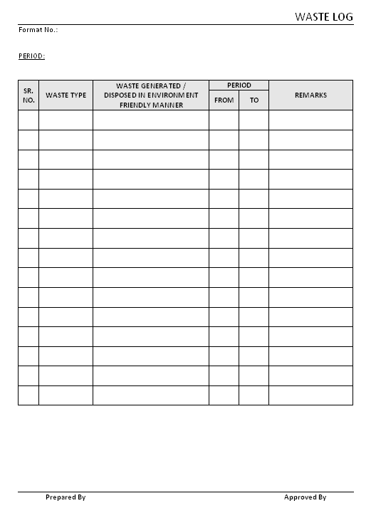 Free Printable Food Waste Log Printable Templates