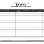 Internal Audit Plan ISO 22000