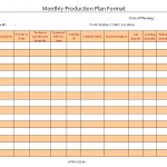 Monthly Production Plan Format
