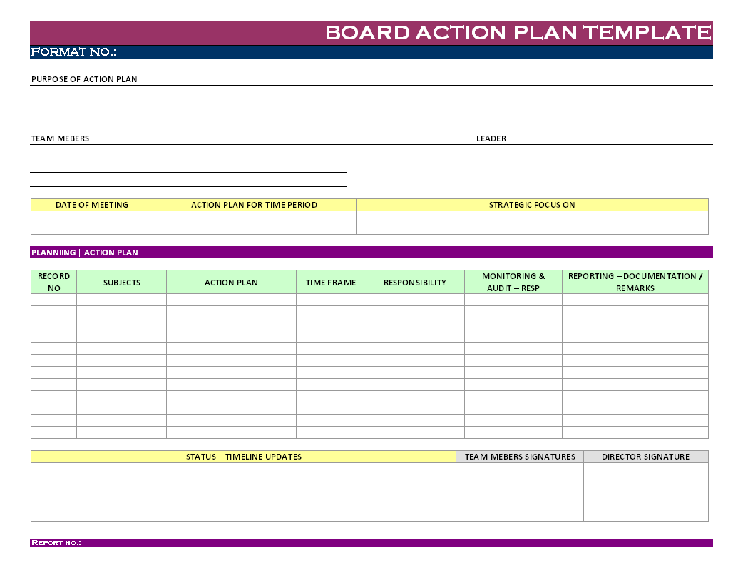 Employee Action Plan Template Excel from www.inpaspages.com