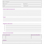 Objective Planning Worksheet