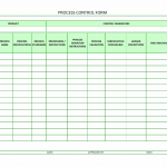 Process Control Form