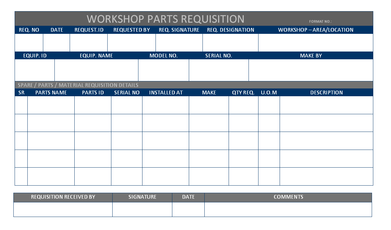 Parts Order Form Template Excel from www.inpaspages.com