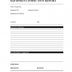 Equipment Inspection Report