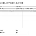 Eye Washer Inspection Record