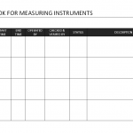 Logbook for Measuring Instruments