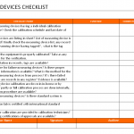 Measuring Device Checklist