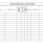Non conformity action plan