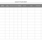 Quality Plan Sheet