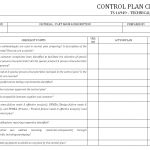 Control Plan checklist