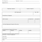 equipment process inspection template form