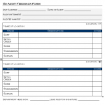 5s audit feedback form