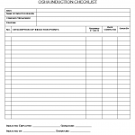 OHS Induction checklist
