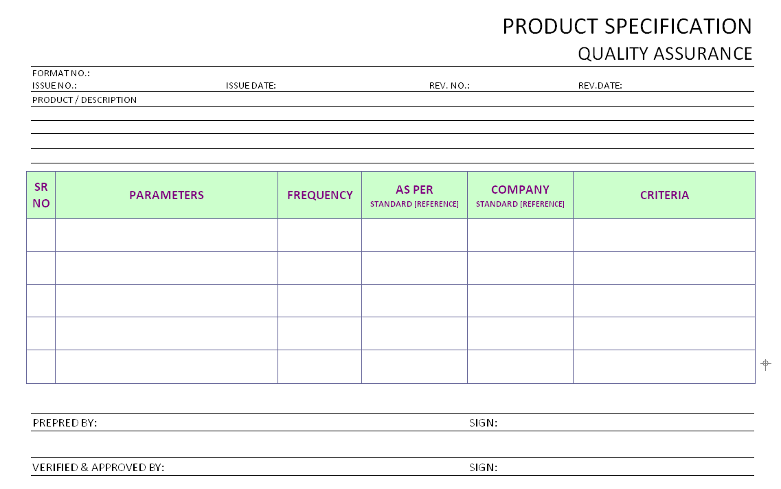 Product Spec Sheet Template from www.inpaspages.com