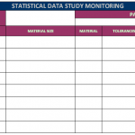 Statistical data study monitoring chart