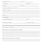 Human resources complaint form