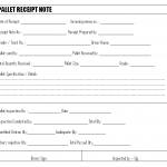 Pallet receipt note
