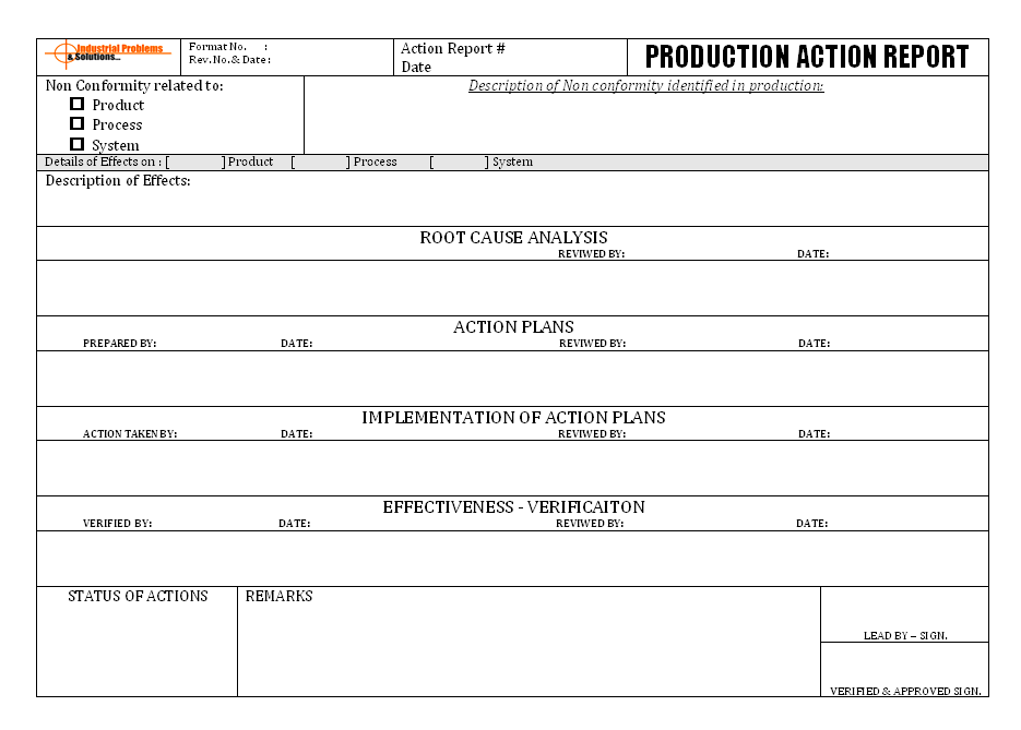 Non Conformance Process Flow Chart