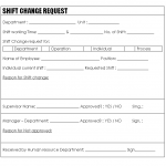 employee shift change form
