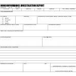 Non conformance investigation report