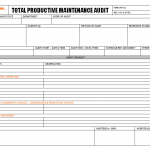 Total productive maintenance audit