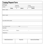 Training Request form template