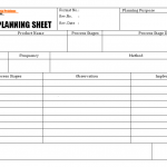Verification planning sheet