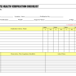Employee health verification checklist