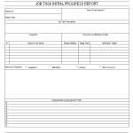Job task initial progress report