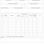 Documentation requirement sheet