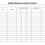 Daily reinforcement check