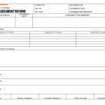Fire risk assessment record