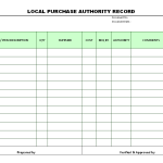 Local purchase authority record