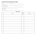 Tow motor inspection form